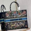 Dior M1286 Large Book Tote D-Constellation embroidery in shades of blue