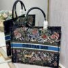 Dior M1286 Large Book Tote D-Constellation embroidery in shades of blue