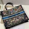 Dior M1286 Large Book Tote D-Constellation embroidery in shades of blue