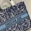 Dior M1286 Large Book Tote Blue Dior Roses embroidery