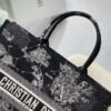 Dior M1286 Large Book Tote Black Toile de Jouy Zodiac latte embroidery