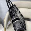 Dior M1286 Large Book Tote Black Toile de Jouy Zodiac latte embroidery