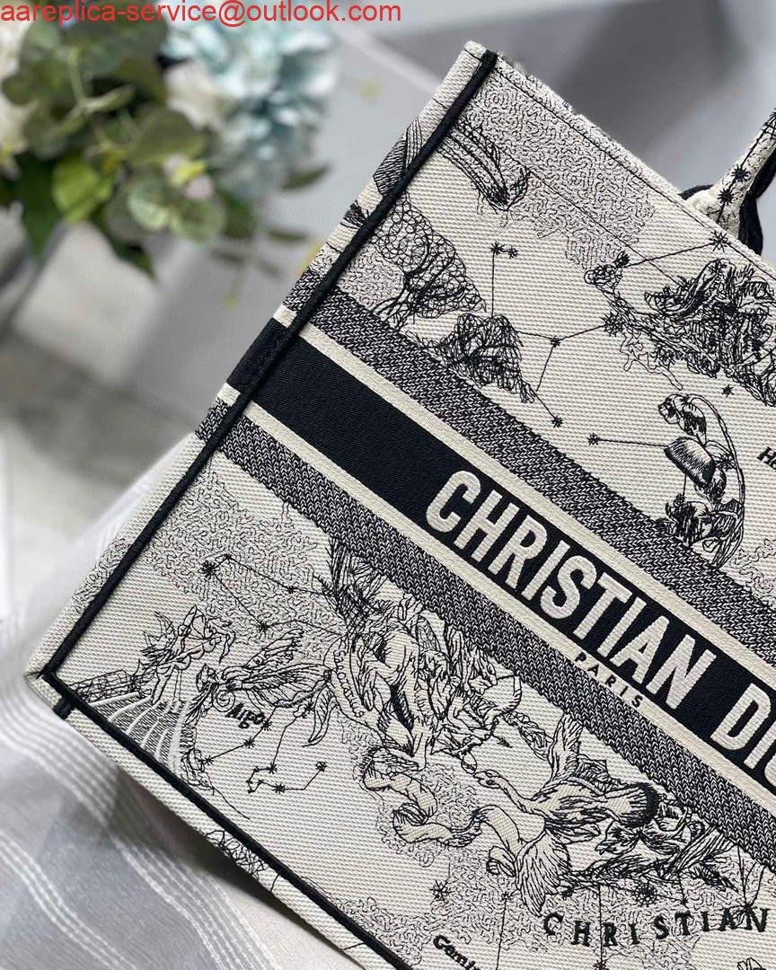 Dior M1286 Large Book Tote Toile de Jouy Zodiac latte embroidery
