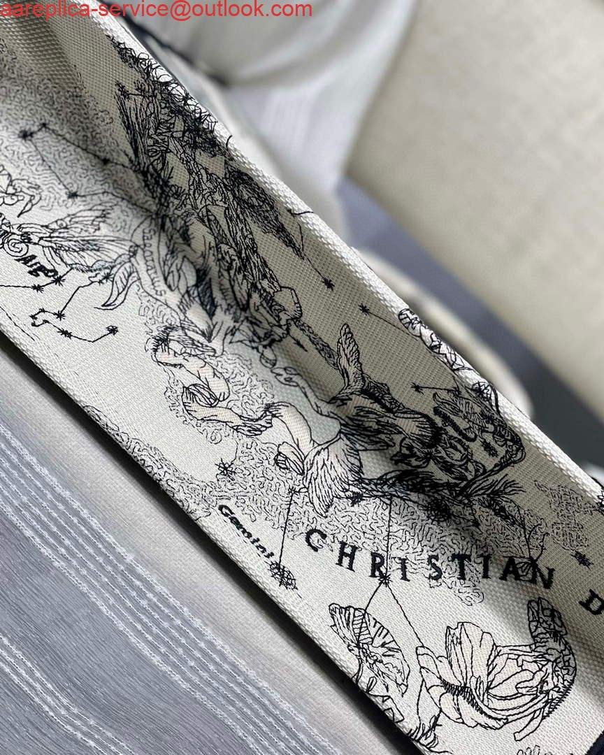 Dior M1286 Large Book Tote Toile de Jouy Zodiac latte embroidery