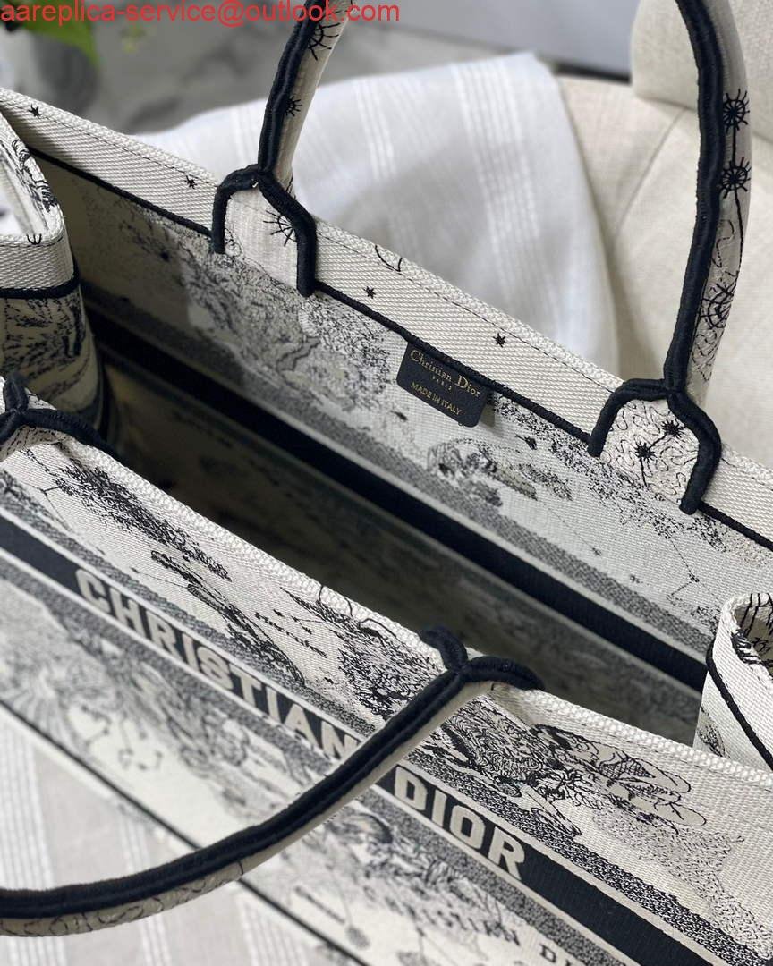 Dior M1286 Large Book Tote Toile de Jouy Zodiac latte embroidery
