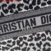Dior M1296 Dior Small Book Tote Grey Multicolor Mizza Embroidery