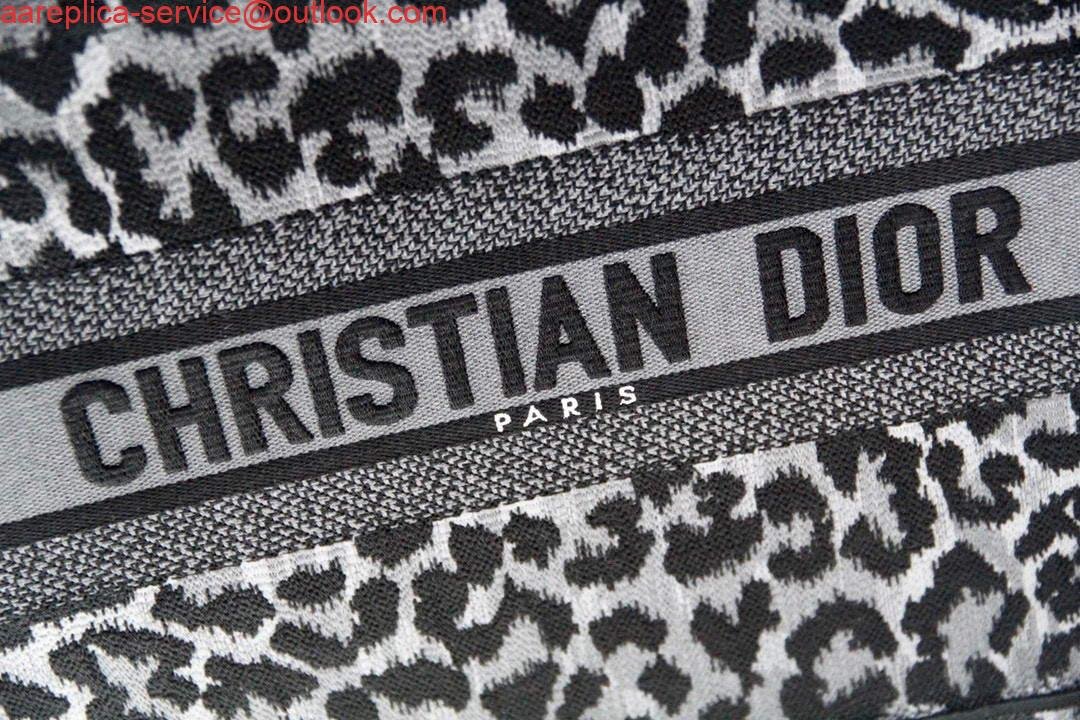 Dior M1296 Dior Small Book Tote Grey Multicolor Mizza Embroidery