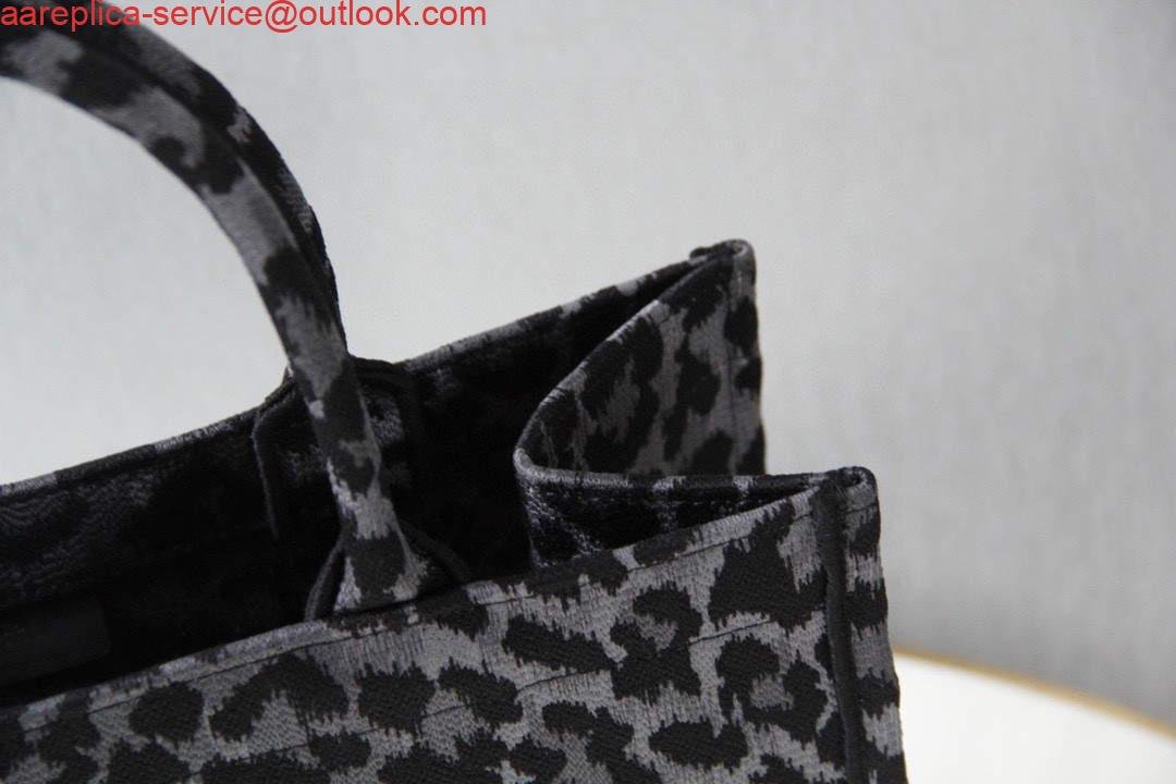 Dior M1286 Dior Book Tote Grey Multicolor Mizza Embroidery