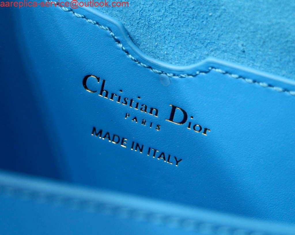 Replica Dior M9327 dior Bobby bag East West Box Calfskin Blue
