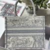 Replica Dior Book Tote M1265 Small Dior Toile De Jouy Reverse Embroidery Gray