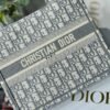 Dior Book Tote M1265 Small Dior Oblique Embroidery Gray