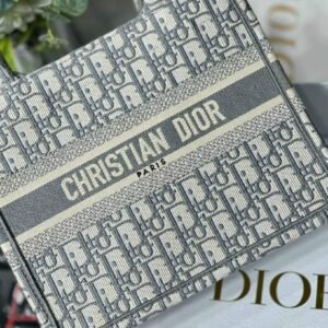 Replica Dior M1296 Medium Book Tote Toile de Jouy Zodiac latte embroidery