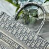 Dior Book Tote M1265 Small Dior Oblique Embroidery Gray