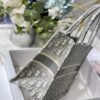 Dior Book Tote M1265 Small Dior Oblique Embroidery Gray