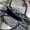 Replica Dior Book Tote M1265 Small Dior Oblique Embroidery Blue