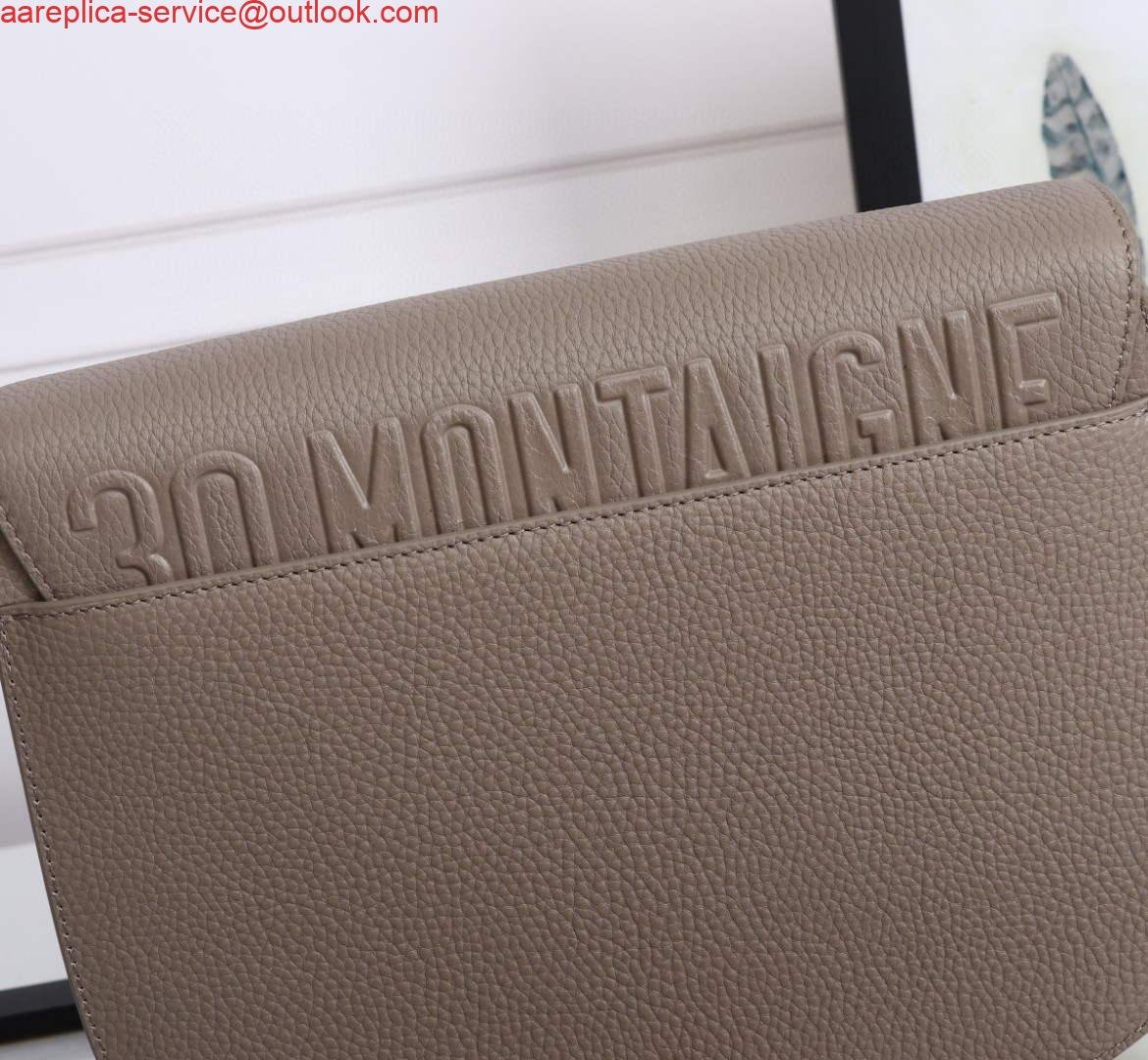 Replica Dior M9320 Large Dior Bobby Bag Warm Taupe BoxCalfskin With Blue Oblique Embroidered Strap