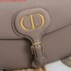 Replica Dior M9320 Large Dior Bobby Bag Warm Taupe BoxCalfskin With Blue Oblique Embroidered Strap