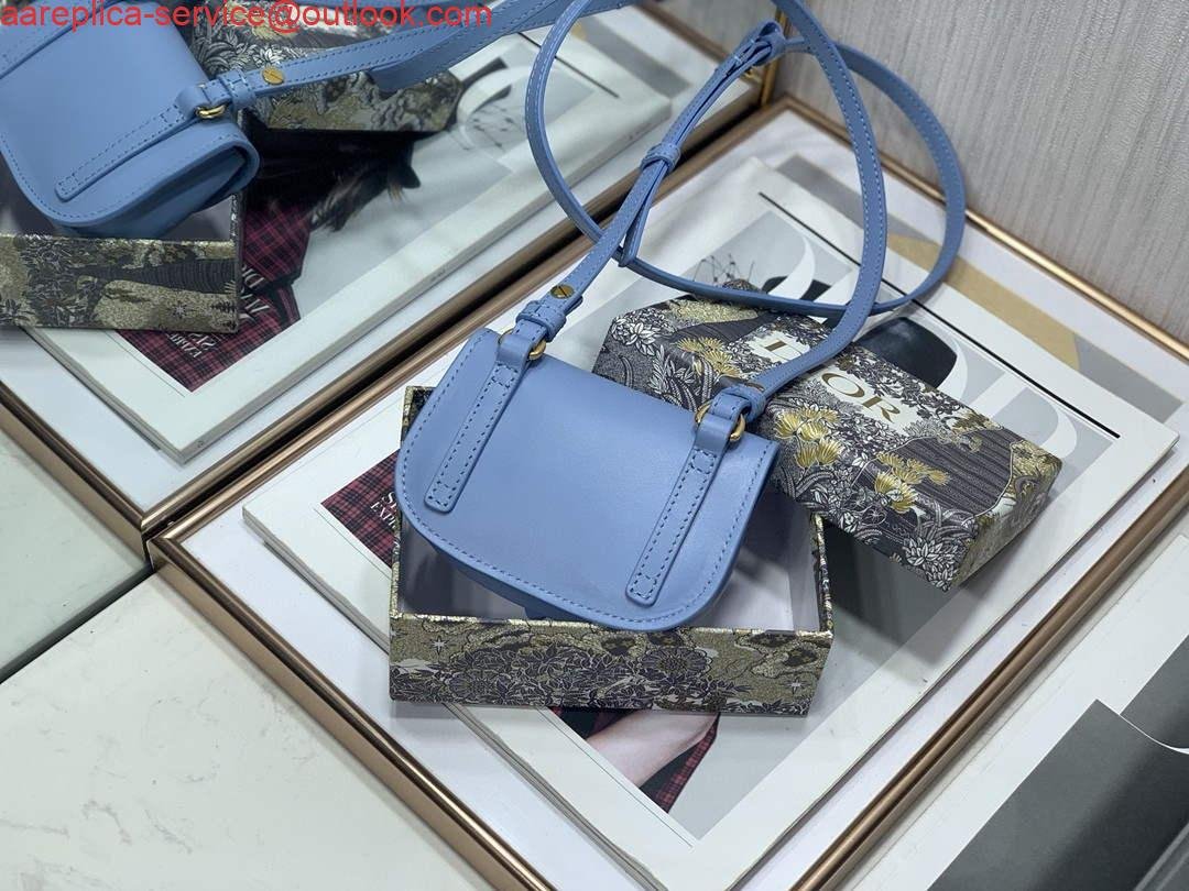 Dior M2278 Mini Bobby bag Blue Box Calfskin