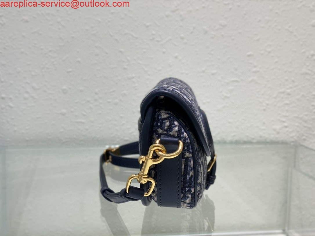 Replica Dior M9327 Bobby bag East West Oblique Jacquard Navy Blue Box Calfskin