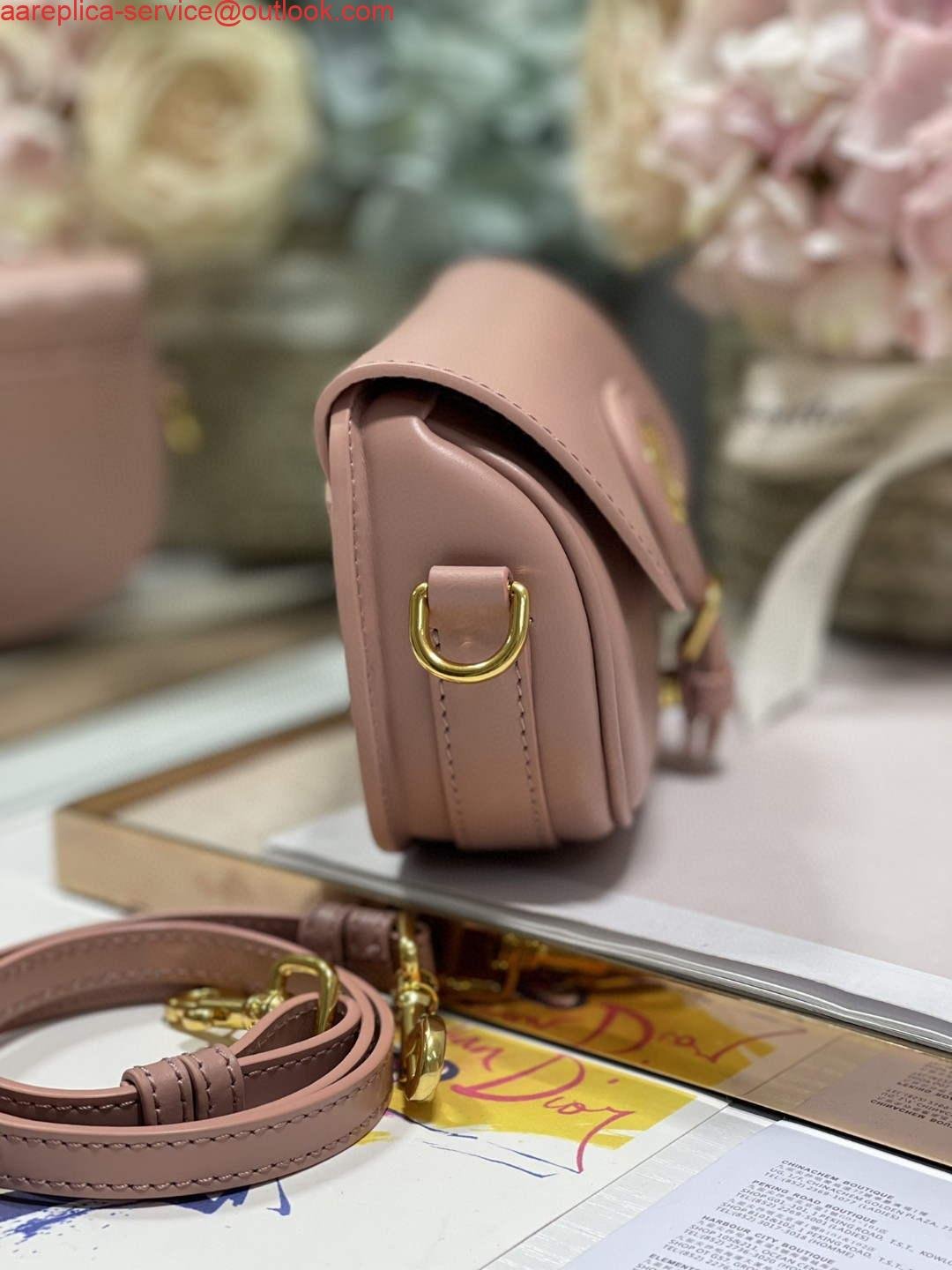 Replica Dior M9327 dior Bobby bag East West Pink Box Calfskin