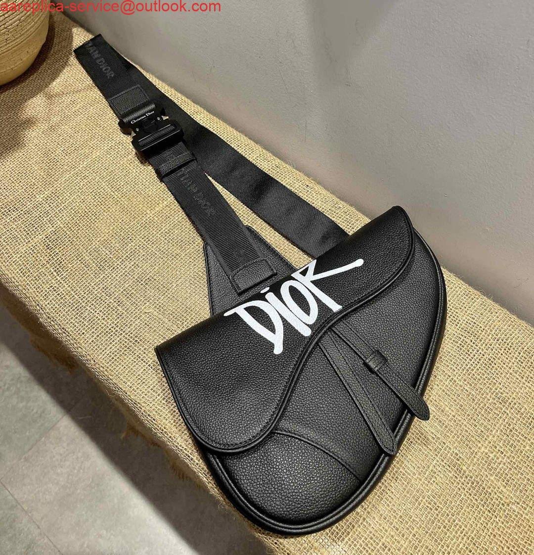 Dior M0446 Saddle Bag Dior Calfskin Bag Black