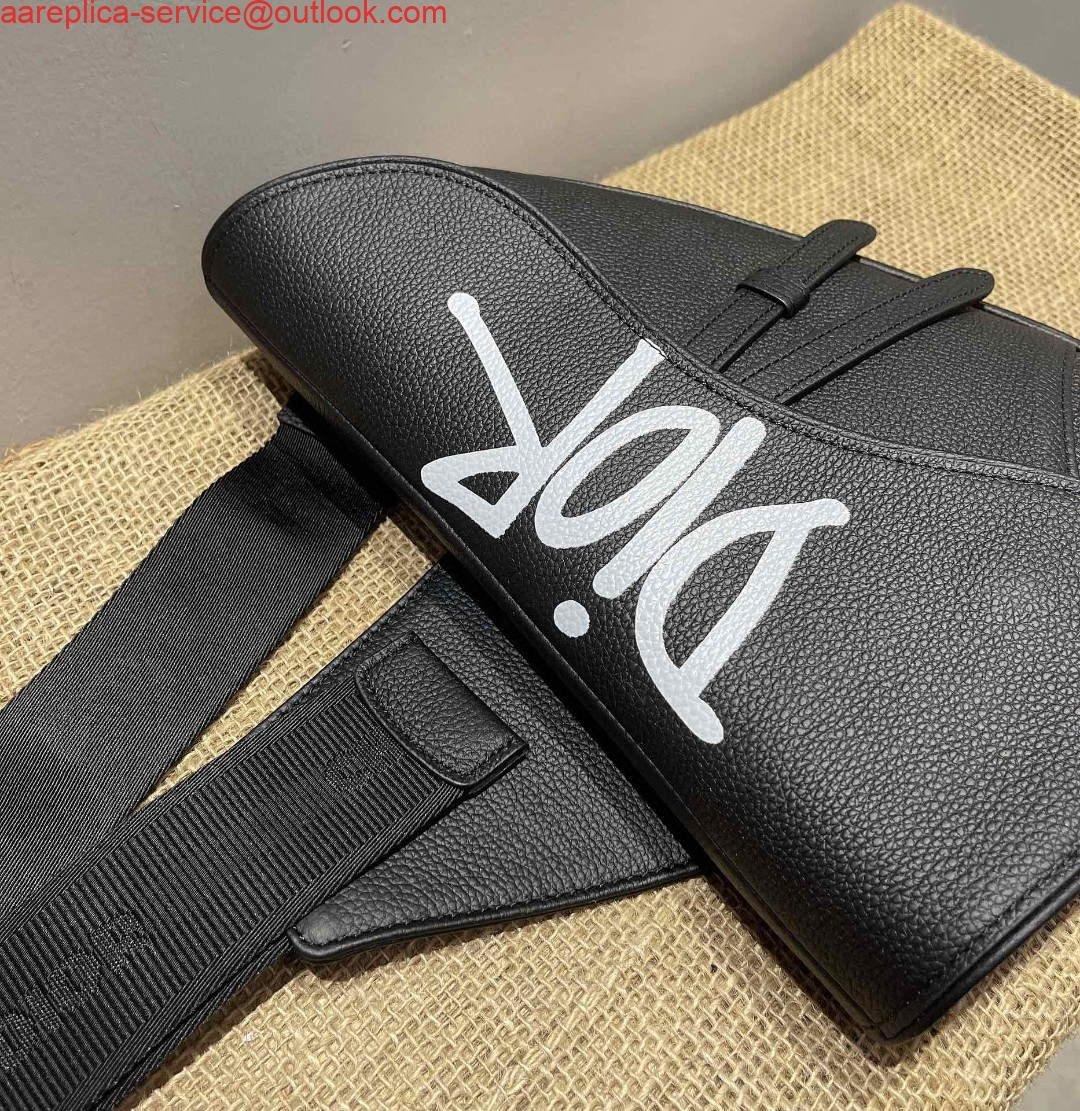 Dior M0446 Saddle Bag Dior Calfskin Bag Black