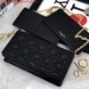 Dior S0204 Lady Dior Pouch Ultramatte Cannage Calfskin Black