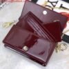 Dior S0204 Lady Dior Pouch Patent Cannage Calfskin Wine Red