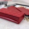 Dior S0204 Lady Dior Pouch Patent Cannage Calfskin Red