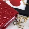 Dior S0204 Lady Dior Pouch Patent Cannage Calfskin Red