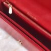 Dior S0204 Lady Dior Pouch Patent Cannage Calfskin Red