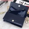 Dior S0204 Lady Dior Pouch Patent Cannage Calfskin Navy Blue