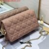 Replica Dior S0204 Lady Dior Pouch Patent Cannage Calfskin Light Pink