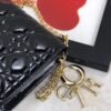 Replica Dior S0204 Lady Dior Pouch Patent Cannage Calfskin Black