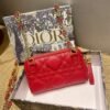Replica Dior Caro Mini zipper clutch 5087 Red