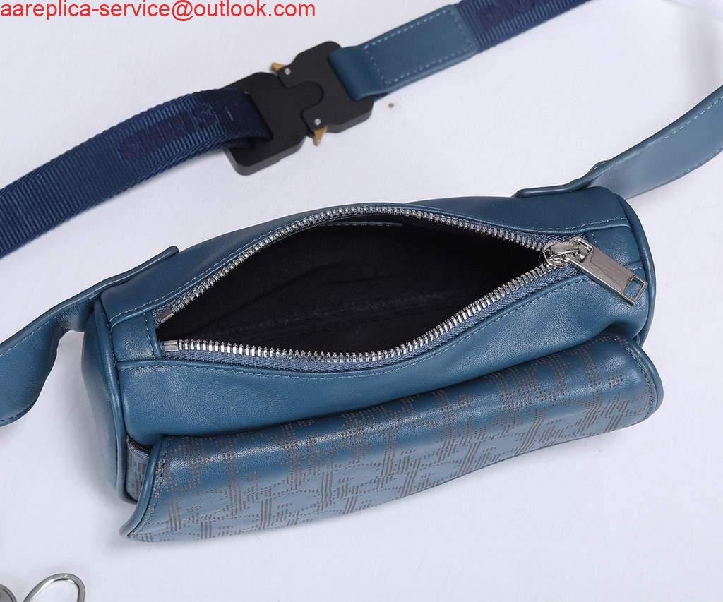 Replica Dior 1ADPO223 Saddle Belt Bag Leather Blue
