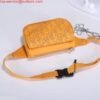 Replica Dior 1ADPO223 Saddle Belt Bag Dior Oblique Galaxy Leather Yellow