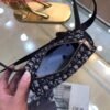 Dior 1ADPO223 Saddle Belt Bag Dior Oblique Galaxy Leather Black and Beige