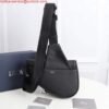Dior 1ADPO093 Saddle Men Bag Grained Calfskin Black