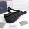 Dior 1ADPO093 Saddle Men Bag Grained Calfskin Black