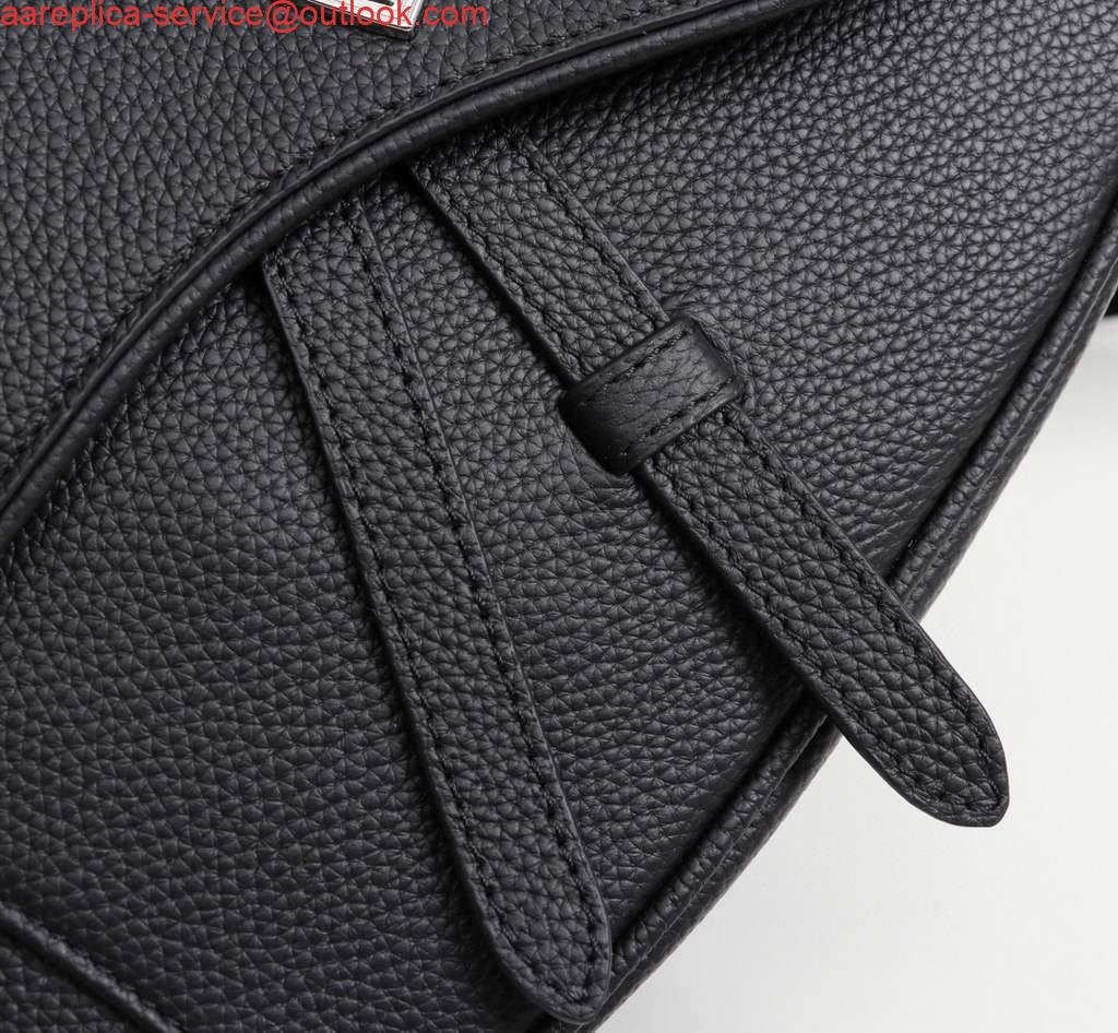 Dior 1ADPO093 Saddle Men Bag Grained Calfskin Black