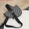 Replica Dior 1ADPO093 Saddle Men Bag Dior Oblique Jacquard Black With Beige