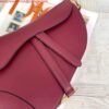 Dior M0446 Dior Saddle Bag M0447 Wine Red Goatskin Gold Hardware
