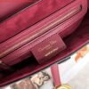 Dior M0446 Dior Saddle Bag M0447 Wine Red Goatskin Gold Hardware