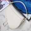 Dior M0446 Dior Saddle Bag M0447 White Ultramatte Calfskin