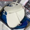 Dior M0446 Dior Saddle Bag M0447 White Ultramatte Calfskin