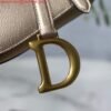 Dior M0446 Dior Saddle Bag M0447 Silvry Grey Grained Calfskin
