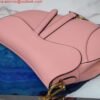 Dior M0446 Dior Saddle Bag M0447 Pink Grained Calfskin