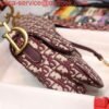 Dior M0446 Dior Saddle Bag Burgundy Dior Oblique Jacquard