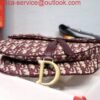 Dior M0446 Dior Saddle Bag Burgundy Dior Oblique Jacquard